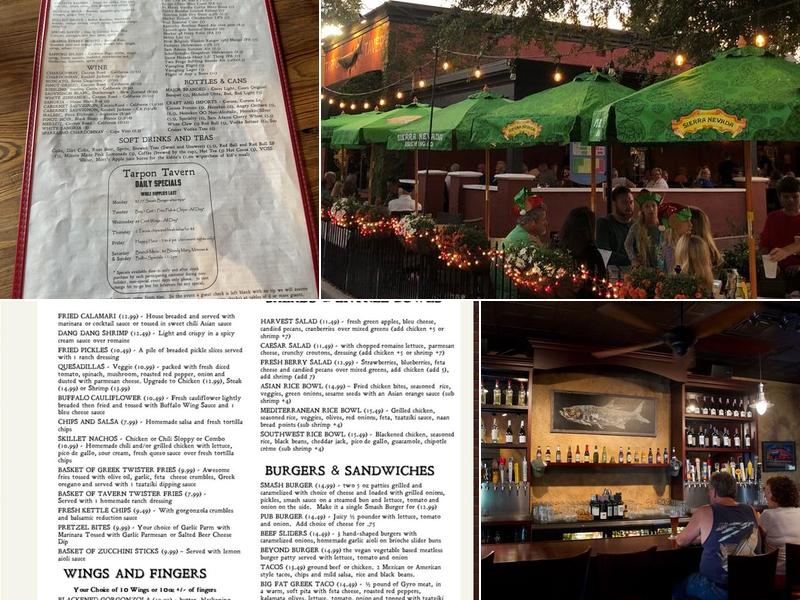 Tarpon Tavern Menu