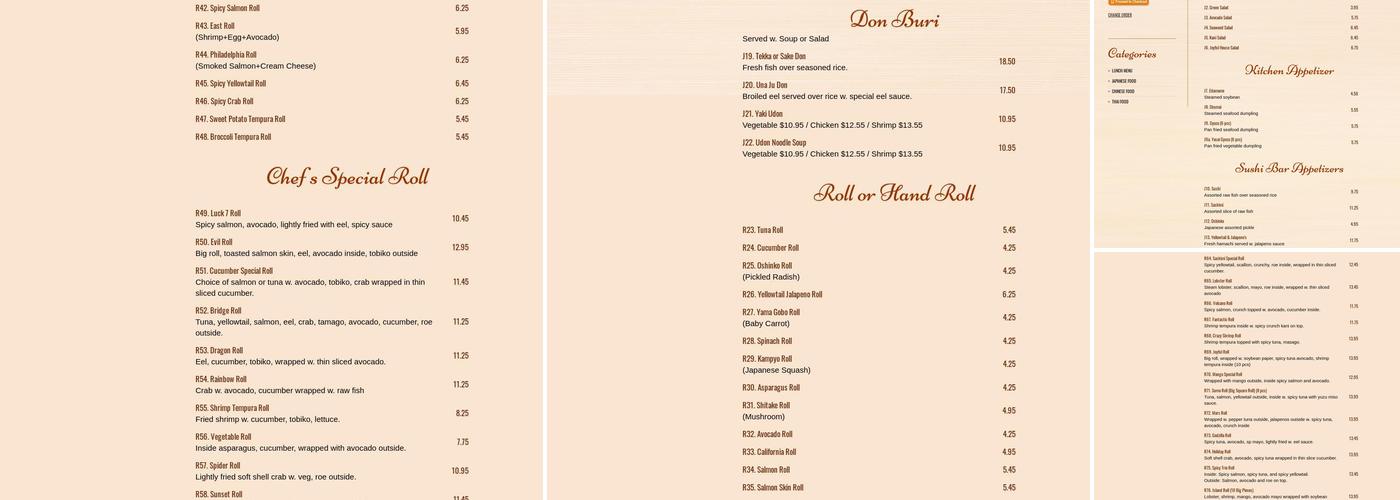 Joyful House Menu