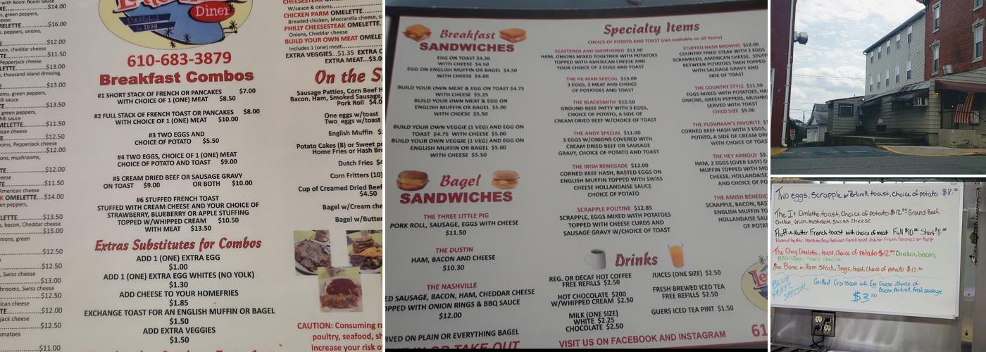 Letterman's Diner Menu