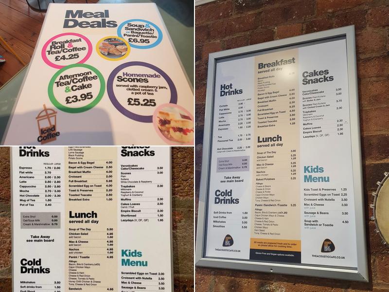 Acoustic Cafe Menu