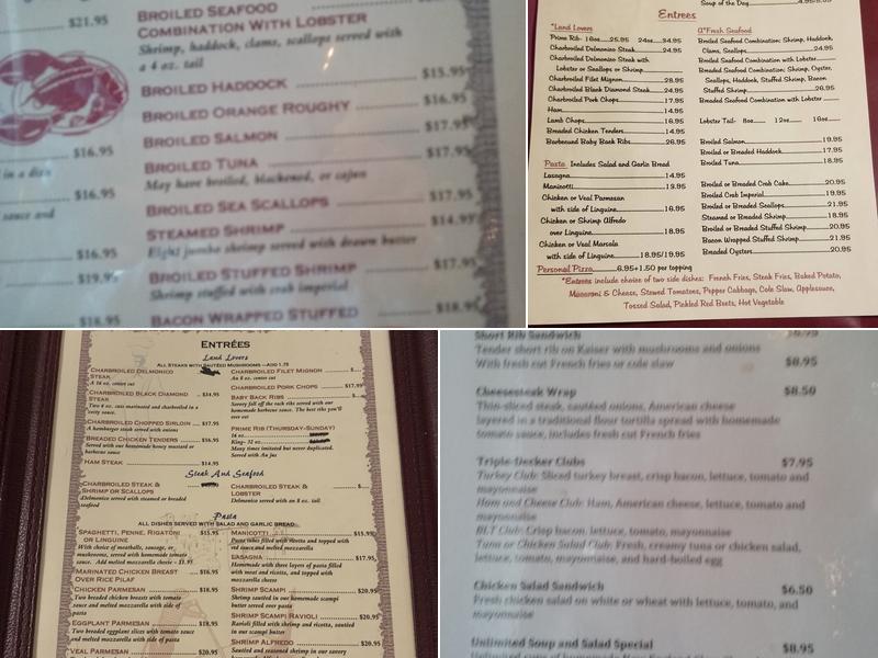 Giannotti's Country Manor Menu
