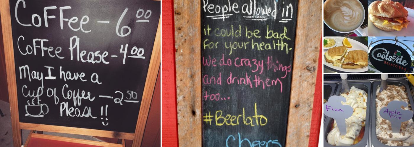 Coolside Gelato Bar Menu