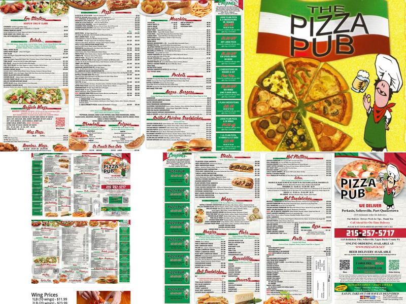 Pizza Pub Menu