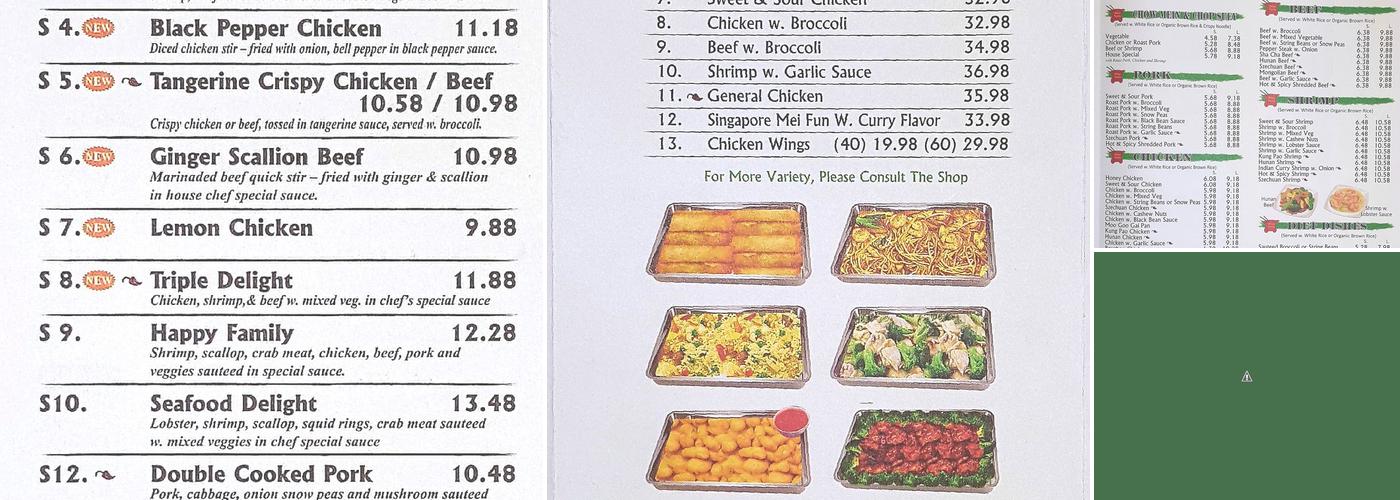 china taste Menu