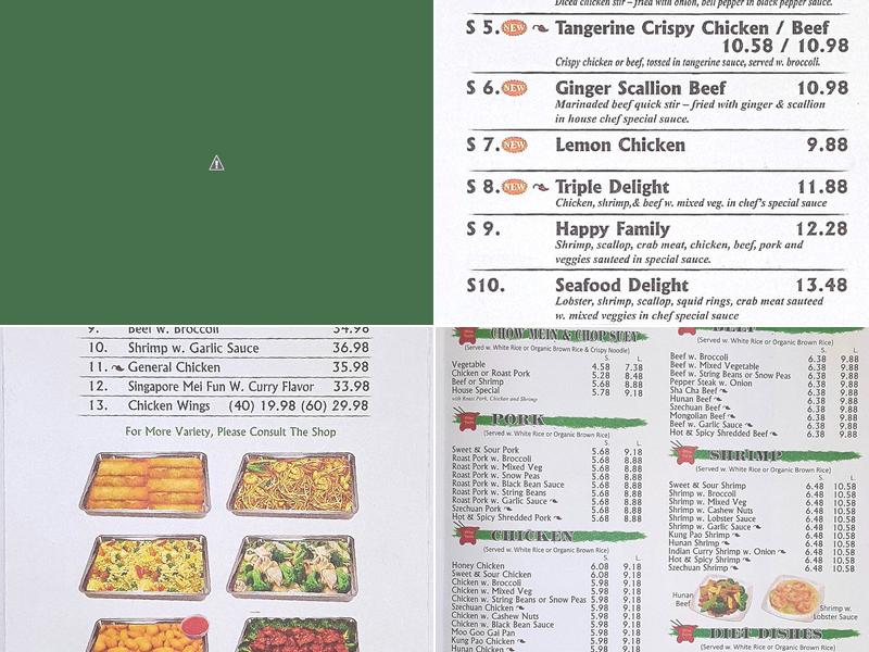 china taste Menu