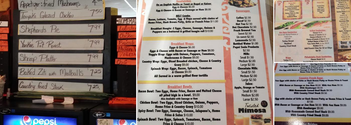 Covered Bridge Menu