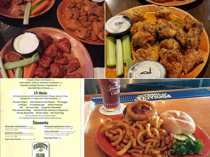 Varsity Club Sports Bar Trinity Menu