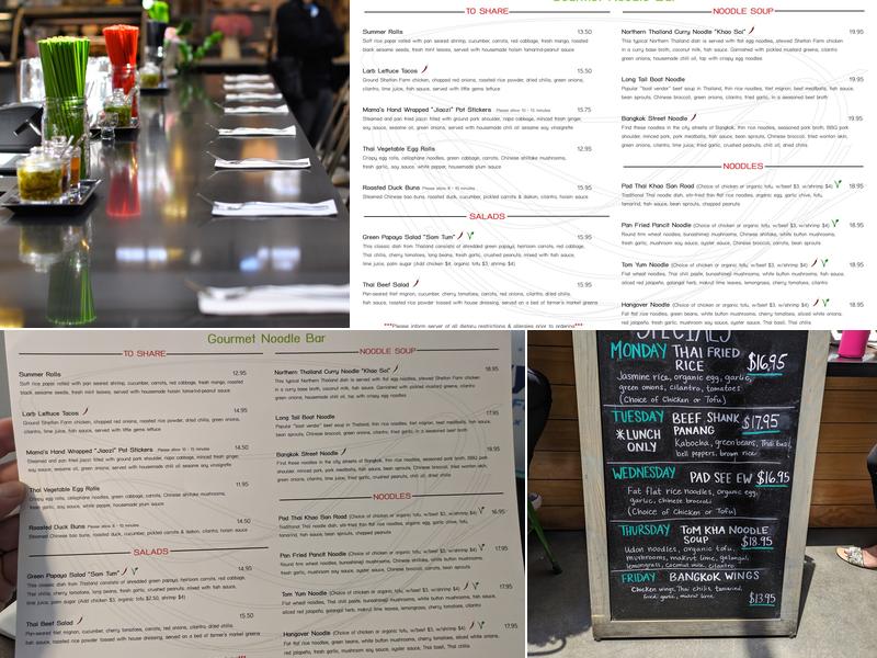 Empty Bowl Gourmet Noodle Bar Menu