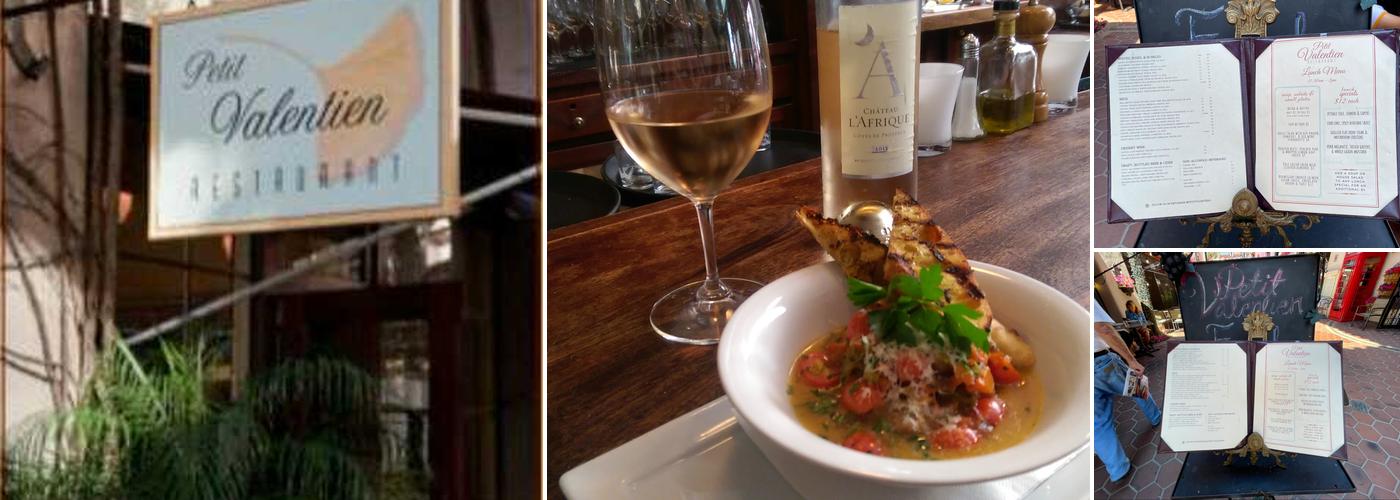 Petit Valentien Menu
