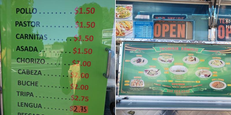 Tacos Ramirez Menu