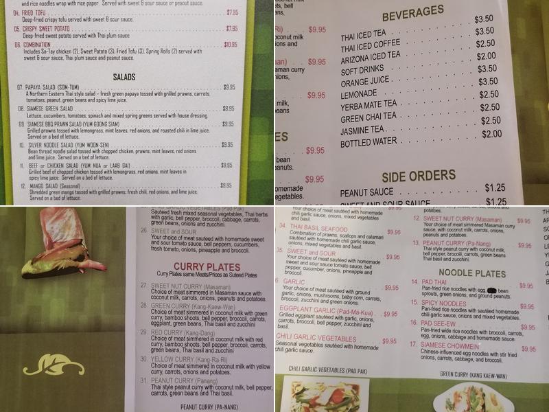 Thai Basil Menu