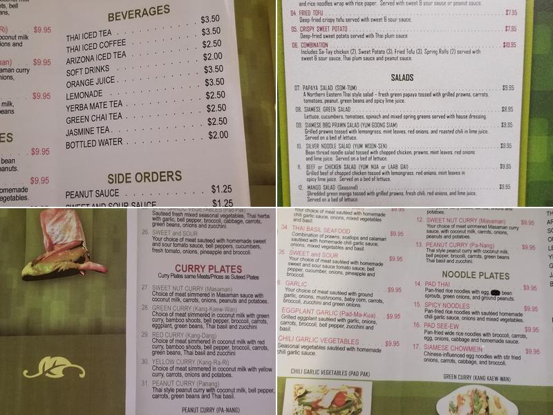 Thai Basil Menu
