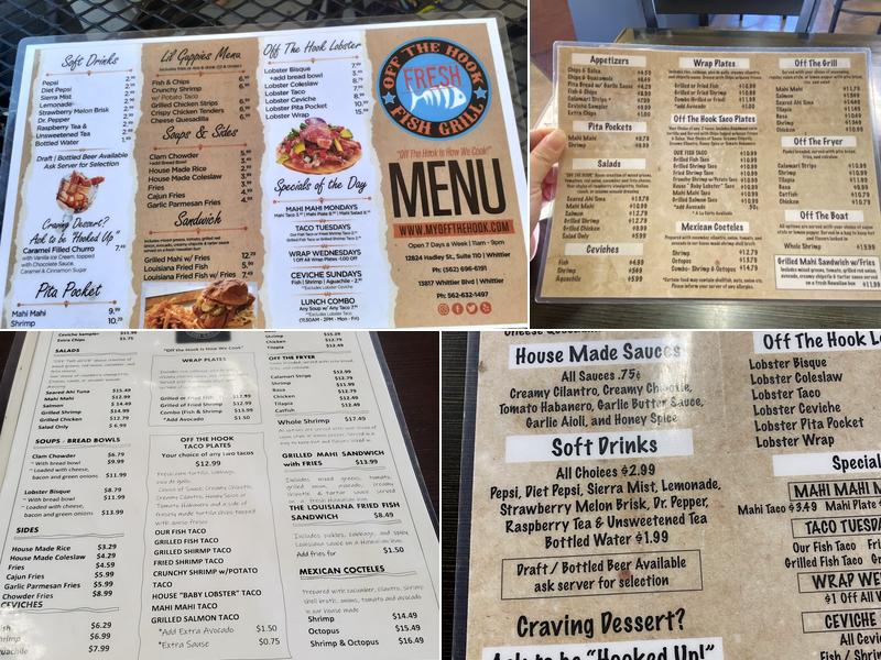 Off The Hook Fish Grill Menu