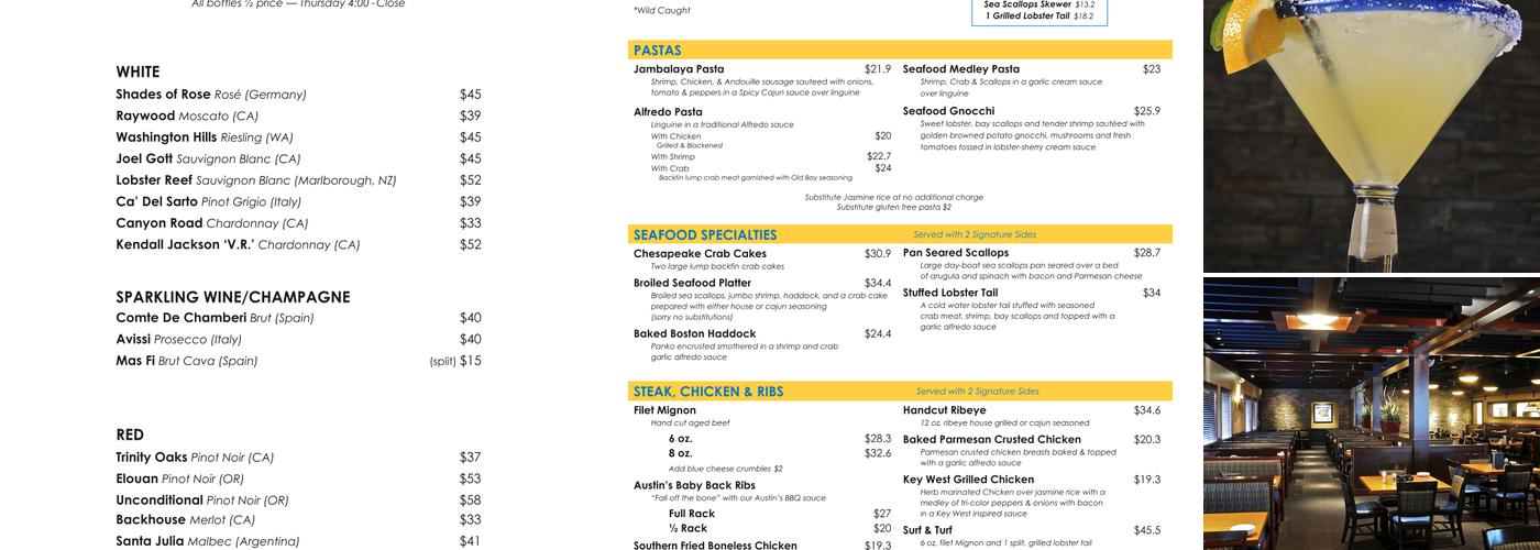 Coastal Grille Menu