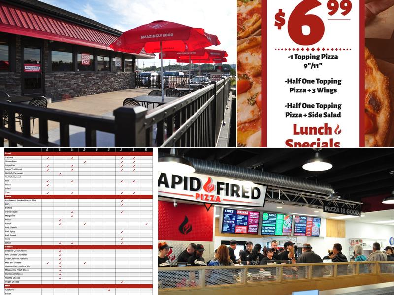 Rapid Fired Pizza Menu