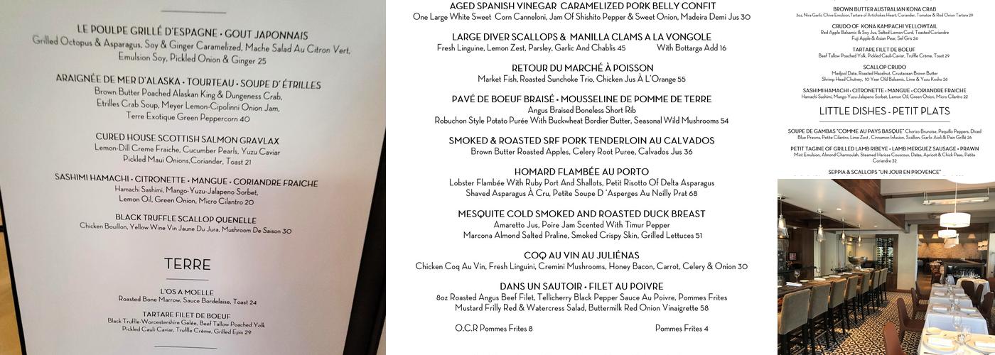 Marché Moderne Menu