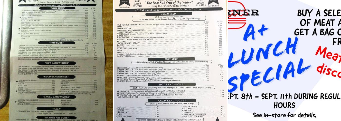 Olde Corner Deli Menu