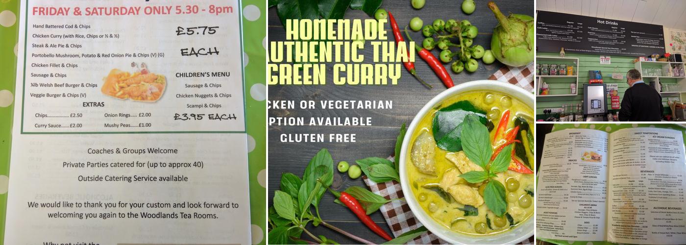 Woodlands Tea Rooms & Gift Shop Menu