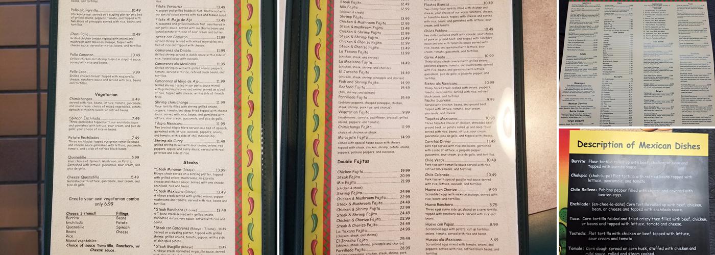 El Jarocho Menu