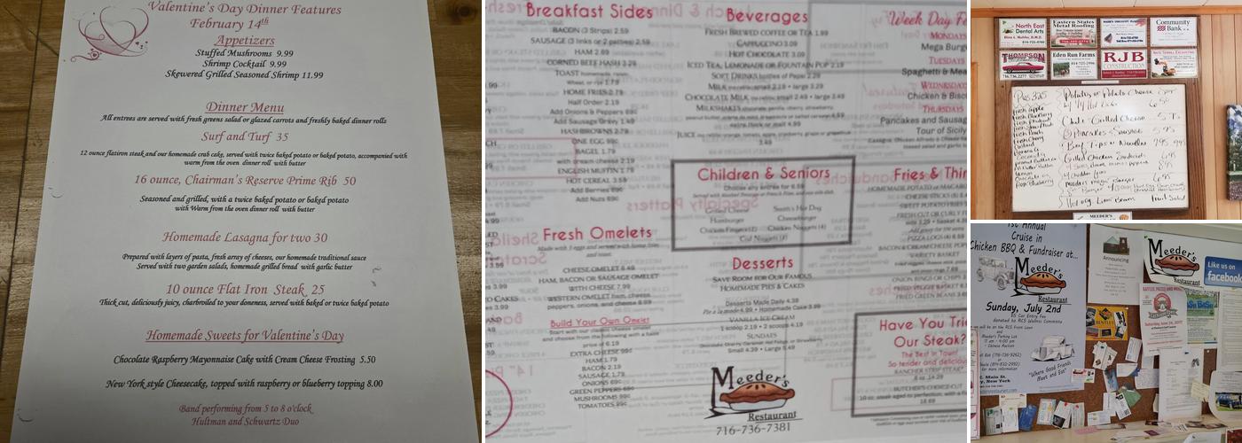 Meeder's Menu