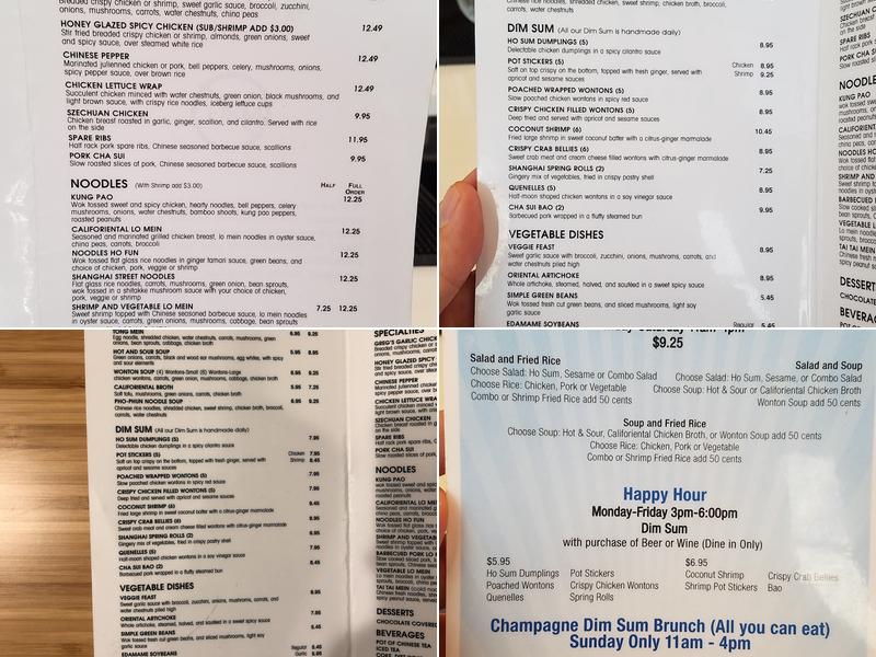 Ho Sum Bistro Menu