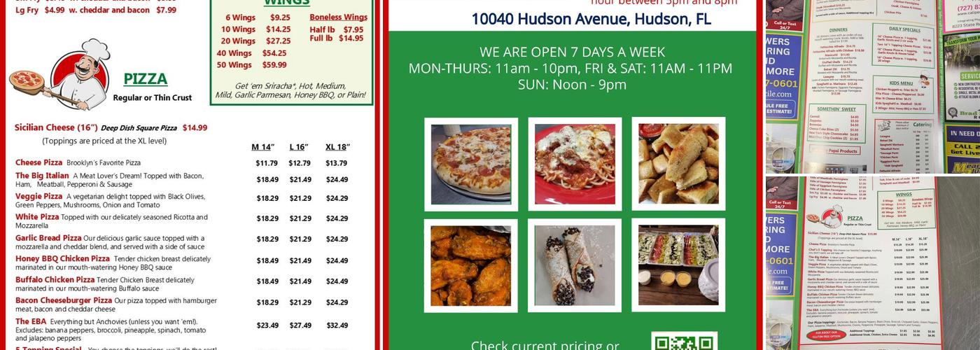 Mamma Mia Pizzeria Menu