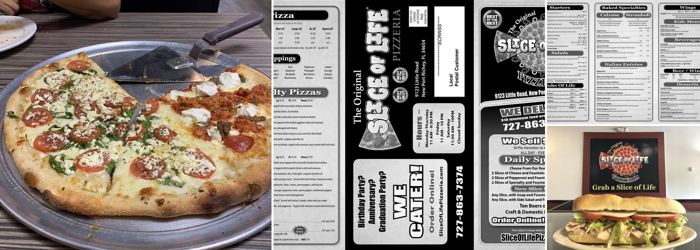 Slice of Life Pizzeria Menu