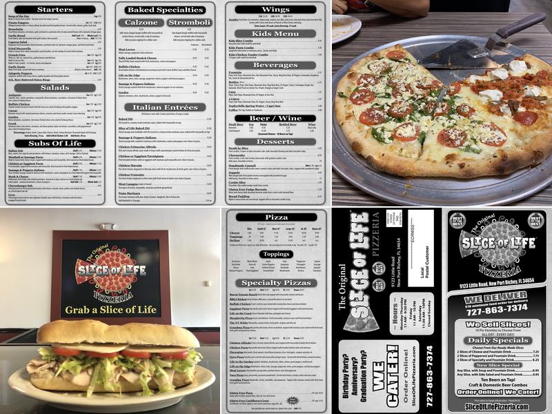 Slice of Life Pizzeria Menu