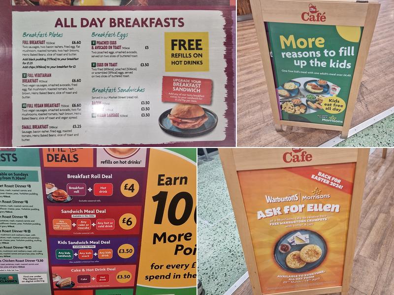 Morrisons Cafe Menu