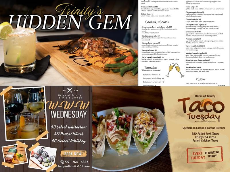 Harps of Trinity Menu