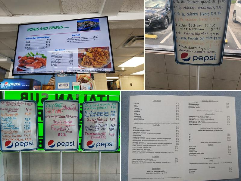 Great Subs & More Menu