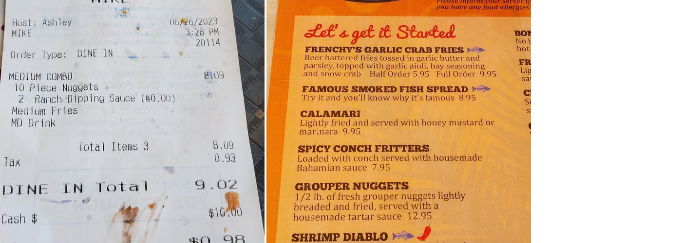 Wendy's Menu