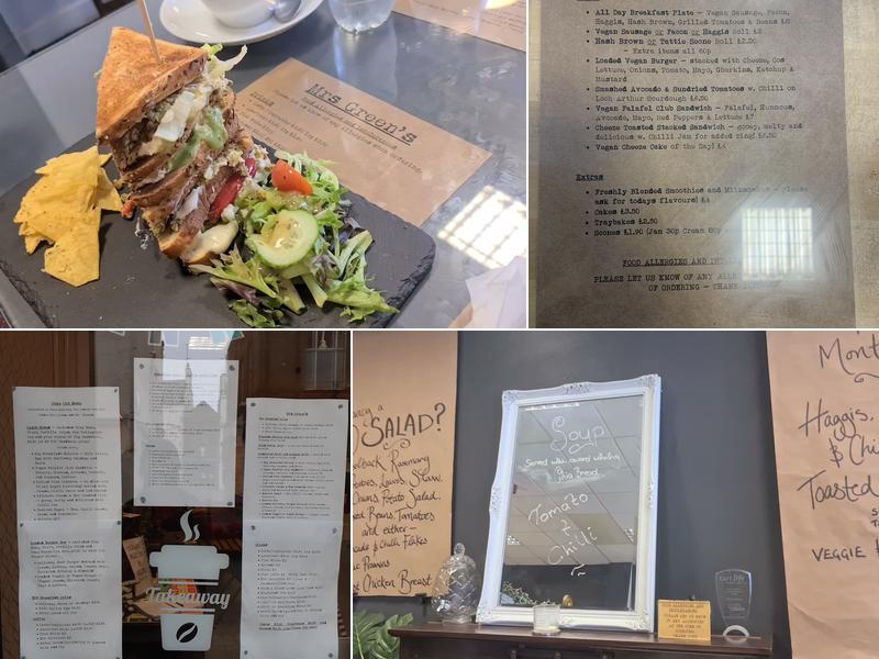 Mrs Greens Tea Lounge Menu