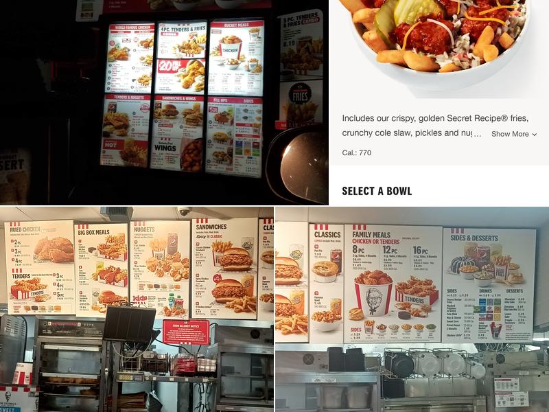 KFC Menu