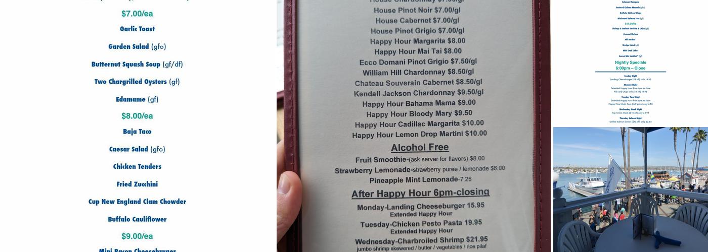 Newport Landing Restaurant Menu