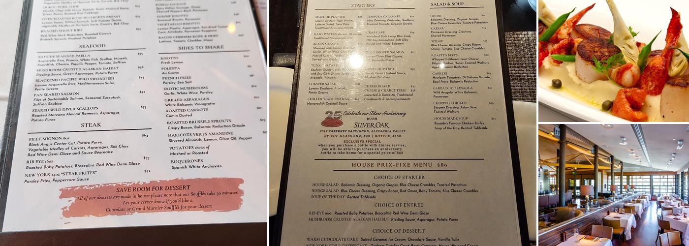 Bayside Restaurant Menu