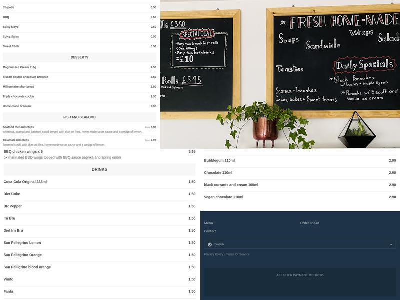 Fusion Cafe & Deli Menu