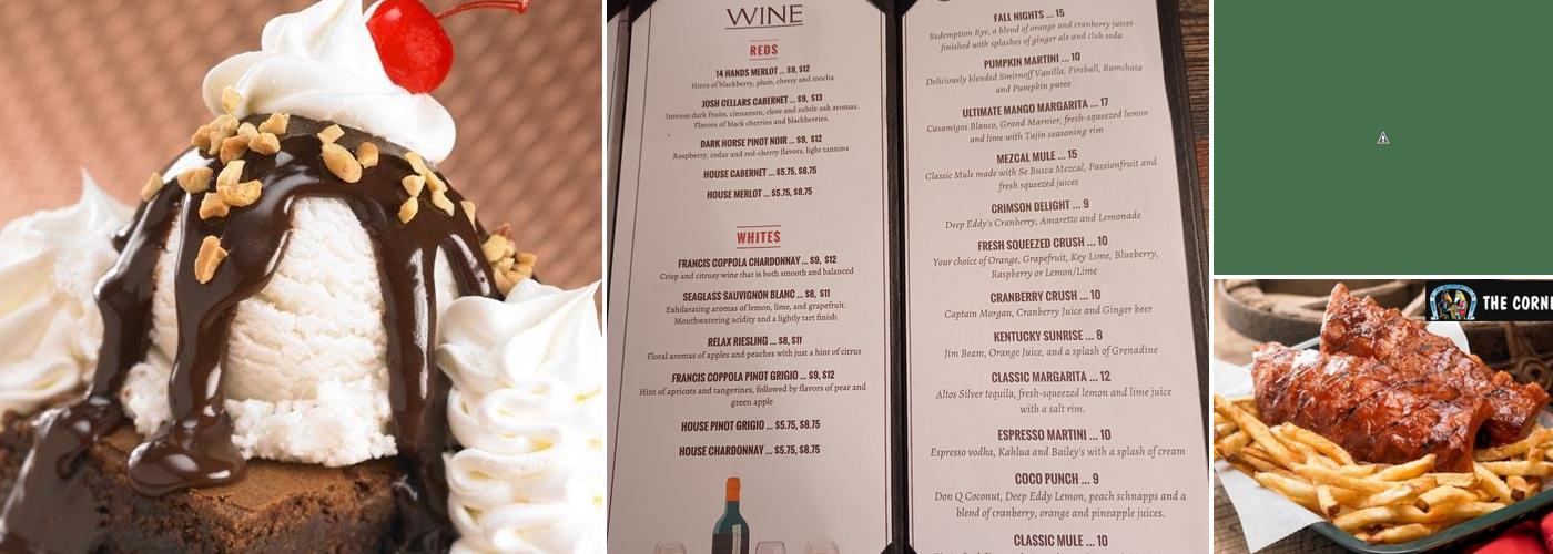 The Corner Stable Menu