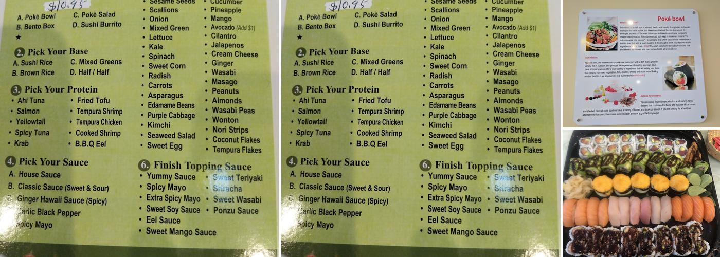 Poké Bowl & Sushi Bar Menu