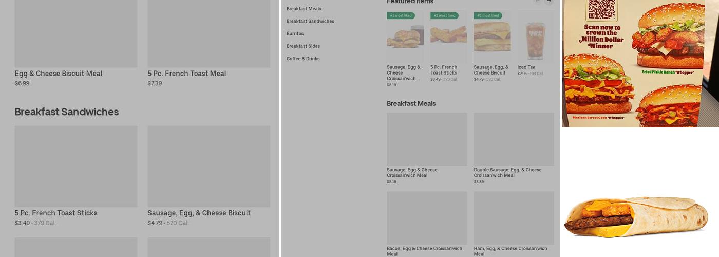 Burger King Menu