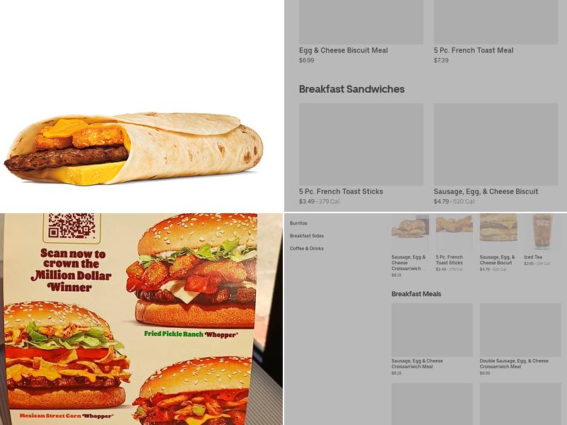 Burger King Menu