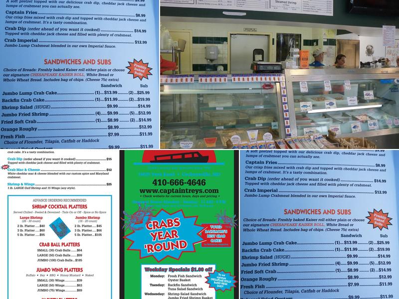 Captain Trey's Crabs & Seafood Carry Out Menu