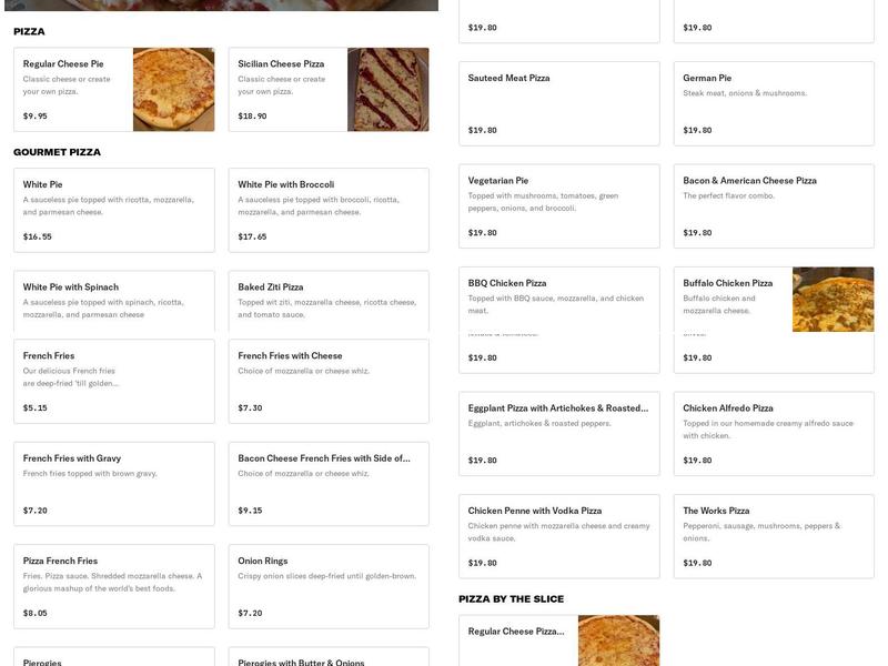 Verona Pizza House Menu