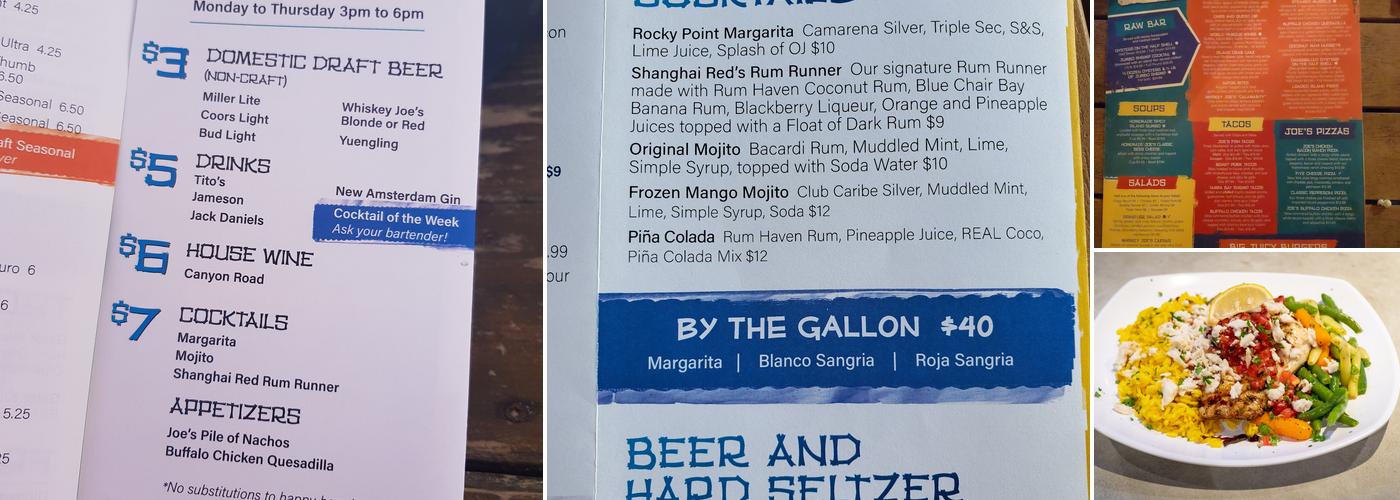 Whiskey Joe's | Port Richey Menu