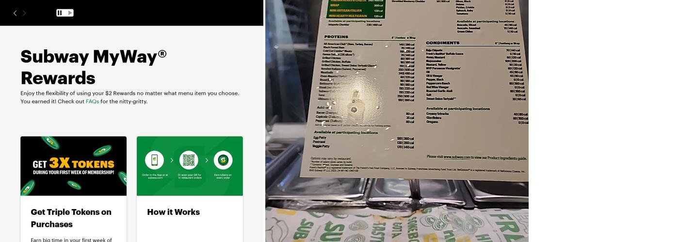 Subway Menu