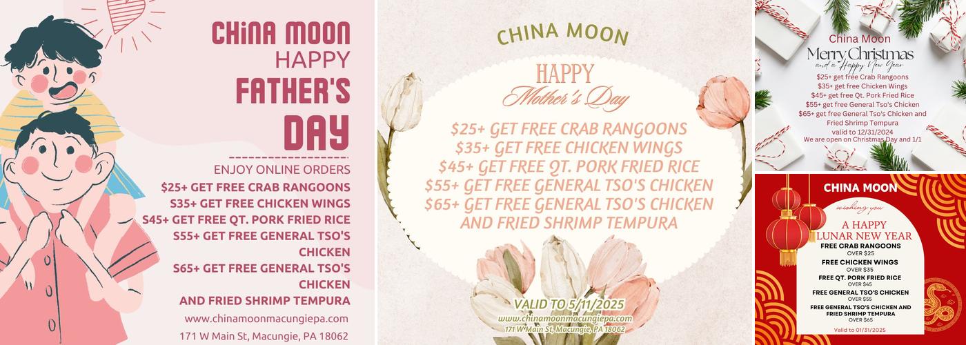 China Moon Menu