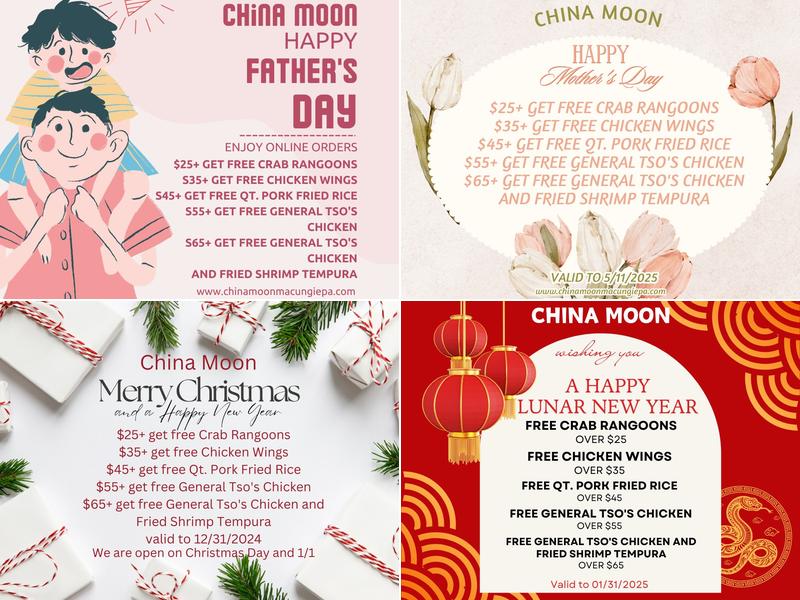China Moon Menu