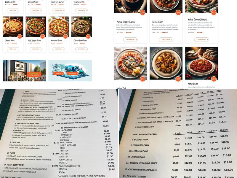 MLK Cafe Menu