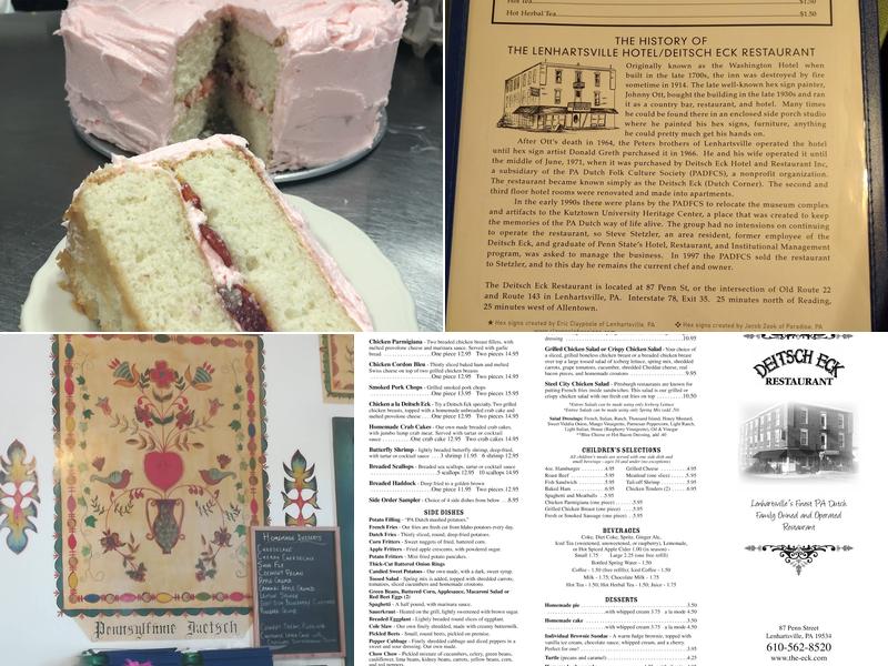 Deitsch Eck Restaurant Menu