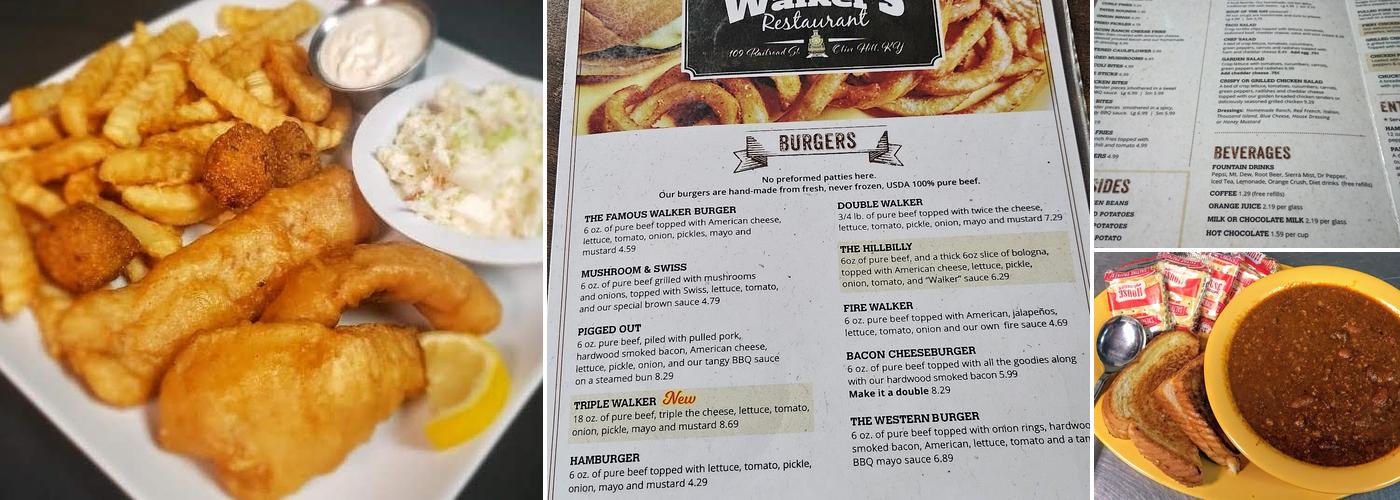 Walker's Restaurant Menu